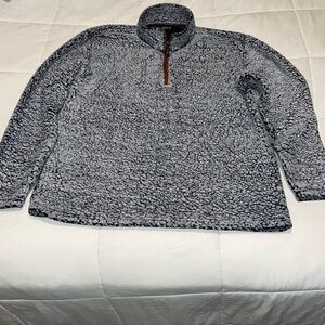 Orvis blue long sleeve fleece pullover with 1/4 neck zipper size Men’s Large